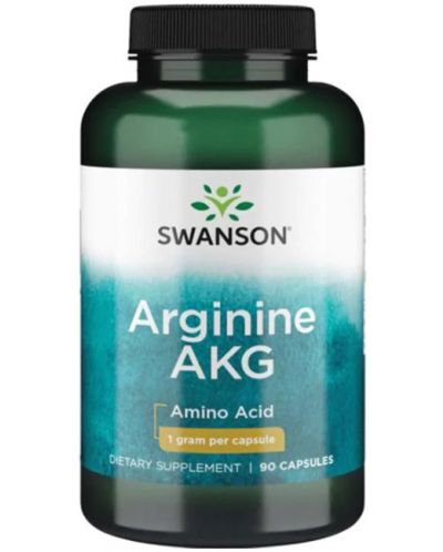 Arginine AKG, 1 g, 90 капсули, Swanson - 1
