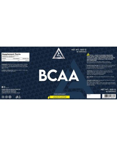 BCAA Powder, лимон, 500 g, Lazar Angelov Nutrition - 2