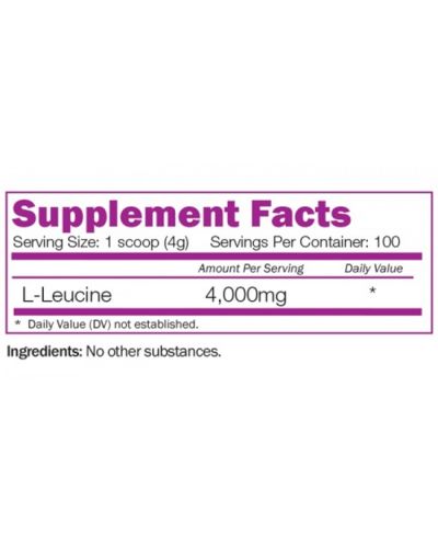 L-Leucine Powder, 400 g, Naturalico - 2