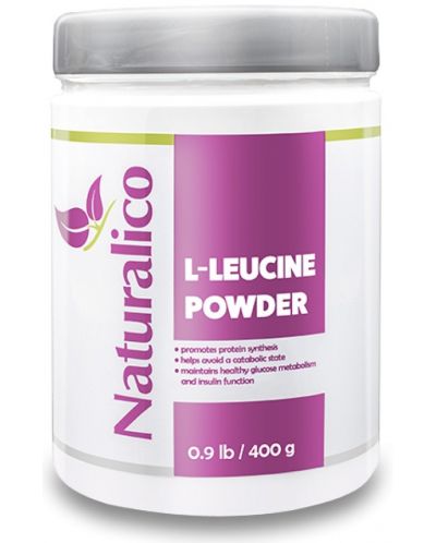 L-Leucine Powder, 400 g, Naturalico - 1