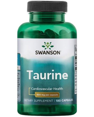 Taurine, 500 mg, 100 капсули, Swanson - 1