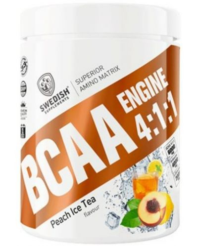 BCAA Engine 4:1:1, студен чай праскова, 400 g, Swedish Supplements - 1