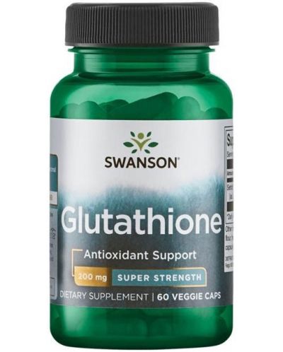 Glutathione, 200 mg, 60 растителни капсули, Swanson - 1