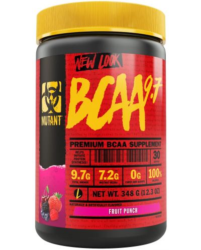 BCAA 9.7, fruit punch, 348 g, Mutant - 1