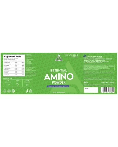 Essential Amino Powder, манго и маракуя, 390 g, Lazar Angelov Nutrition - 2