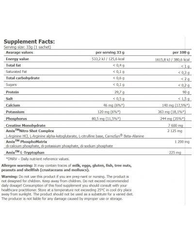 Anabolic Monster Beef, ягода и банан, 1000 g, Amix - 2