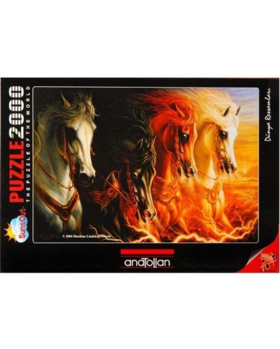 Пъзел Anatolian от 2000 части - Четирите коня на Апокалипсиса, Шарлен Линдског-Осорио - 1