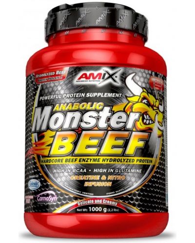 Anabolic Monster Beef, ягода и банан, 1000 g, Amix - 1