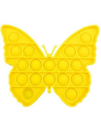 Антистрес играчка Poppit fidget - Пеперуда, жълта - 1