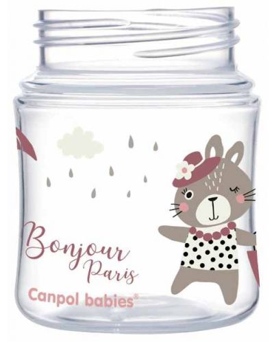 Антиколик шише Canpol Easy Start - Bonjour Paris, 120 ml, розово - 2