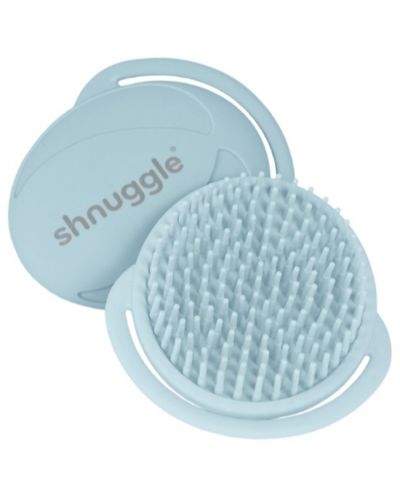 Антибактериална силиконова четка за баня Shnuggle - Синя - 1