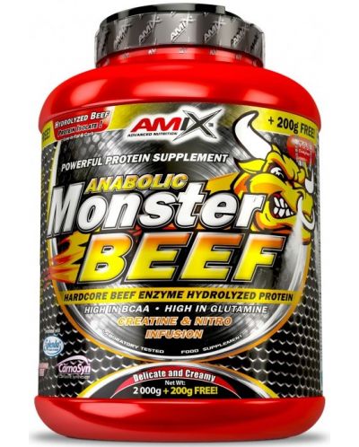 Anabolic Monster Beef, ягода и банан, 2200 g, Amix - 1