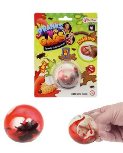 Антистрес играчка Toi Toys - Топка с насекоми и кръв - 1
