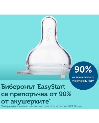 Антиколик шише Canpol Easy Start - Bonjour Paris, 240 ml, синьо - 7