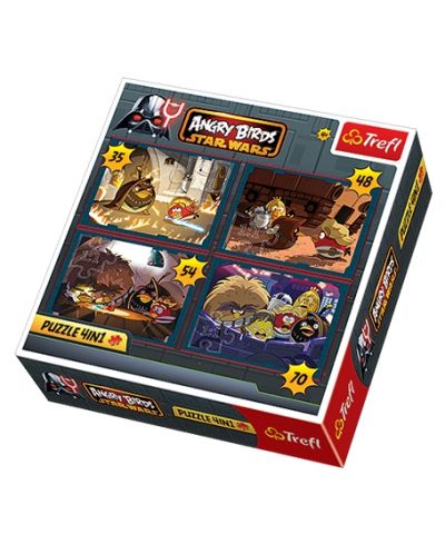 Пъзел Trefl 4 в 1 - Angry Birds Star Wars