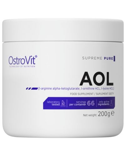 AOL Arginine Ornithine Lysine, неовкусен, 200 g, OstroVit - 1