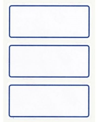 Ученически етикети Apli, Бели със синя рамка - 1