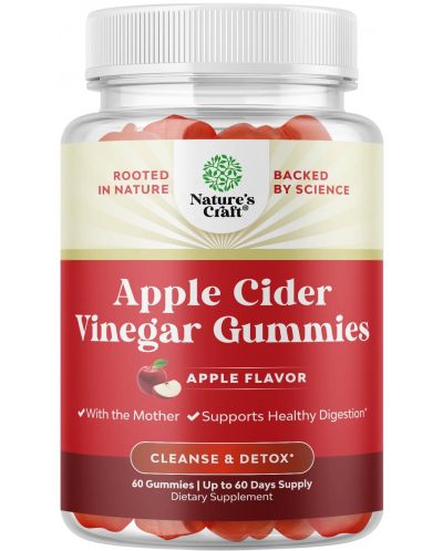 Apple Cider Vinegar Gummies, 60 желирани таблетки, Nature's Craft - 1