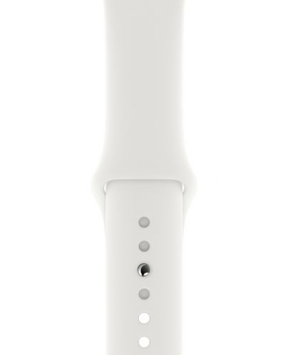 Смарт часовник Apple S4 - 40mm, сребрист, бяла силиконова каишка - 4