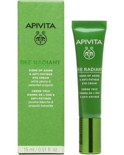 Apivita Bee Radiant Околоочен крем против стареене и признаци на умора, 15 ml - 2