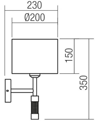 Аплик Smarter - Astrid 01-1176, IP20, 240V, E27, 1x42W, xром - 2