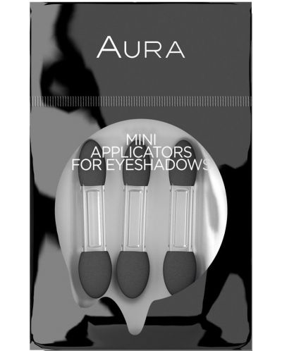 Aura Мини апликатори за сенки, N622, 3 броя - 1
