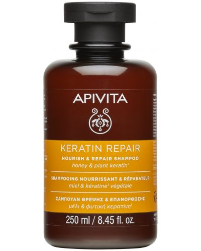 Apivita Keratin Repair Възстановяващ шампоан за суха коса, 250 ml - 1