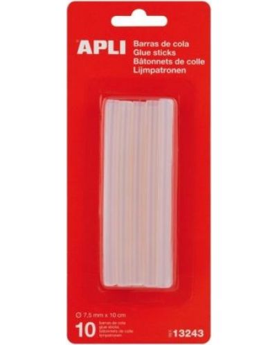 Лепилни пръчки силикон Apli – ø 7.5 х 100 mm, 10 броя - 1