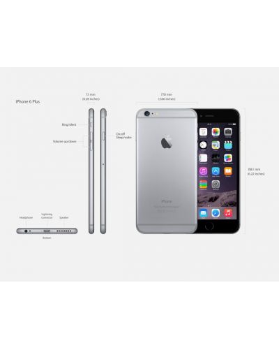 Apple iPhone 6 Plus 16GB - Space Gray - 5