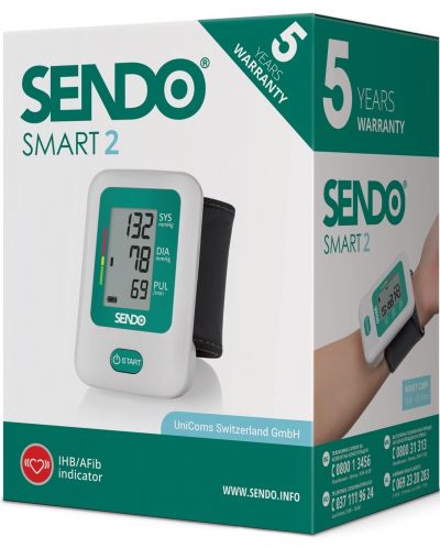 Апарат за кръвно налягане Sendo Smart 2, за китка - 4