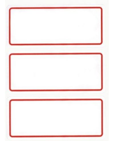 Ученически етикети Apli, Бели с червена рамка - 1