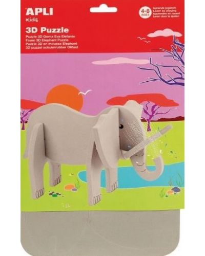 3D пъзел APLI Kids от EVA пяна - Слон