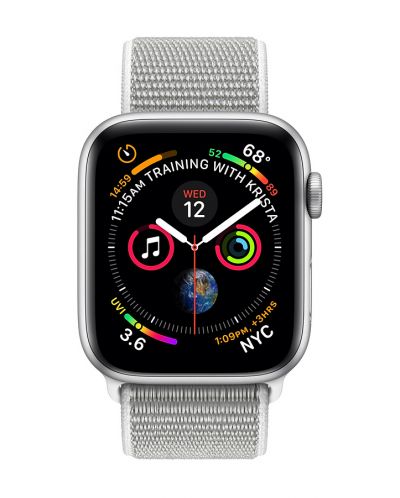 Смарт часовник Apple S4 - 40mm, сребрист, seashell loop - 3