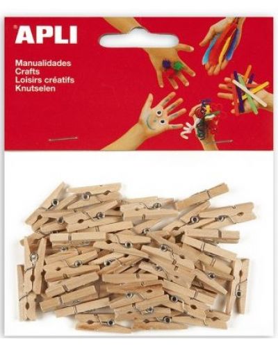 Дървени мини щипчици Apli - 1
