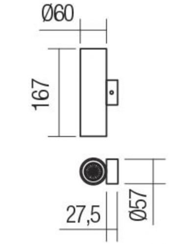 Аплик Smarter - Axis 01-2159, IP20, 240V, GU10, 2x35W, бял мат - 2