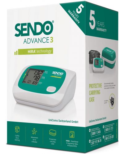 Апарат за кръвно налягане Sendo Advance 3, пълен автомат, с адаптер - 2