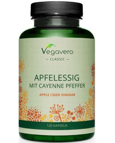 Apfelessig mit Cayenne Pfeffer, 120 капсули, Vegavero - 1
