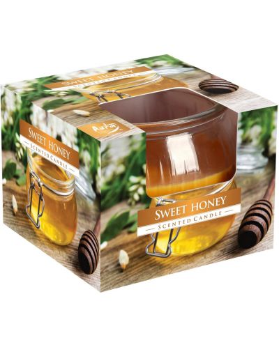 Ароматна свещ Bispol Aura - Sweet Honey, 80 g - 1