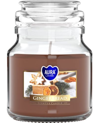 Ароматна свещ в буркан Bispol Aura - Gingerbread, 120 g - 1