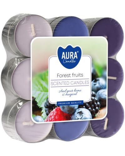 Ароматни чаени свещи Bispol Aura - Forest Fruits, 18 броя - 1