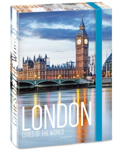 Кутия с ластик Ars Una Cities А4 - Лондон, изглед към Биг Бен - 1