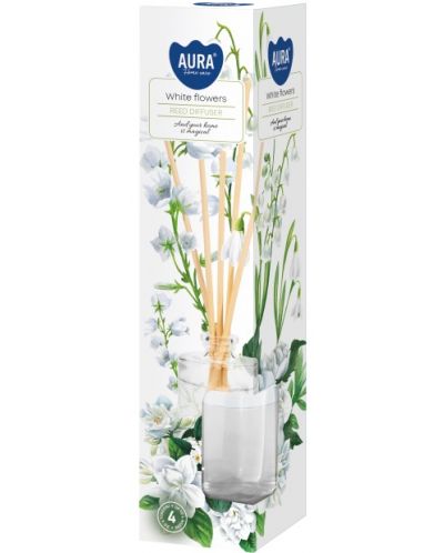Ароматни пръчици Bispol Aura - White Flowers, 45 ml - 1