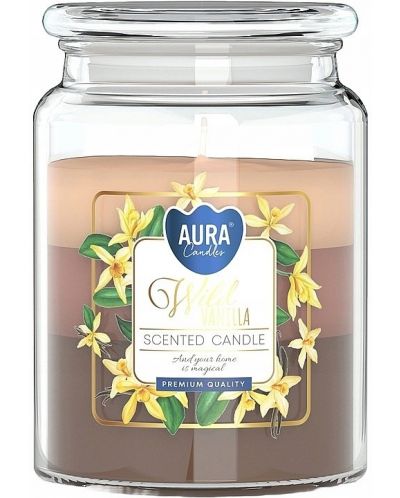 Ароматна свещ Bispol Aura - Wild Vanilla, 500 g - 1