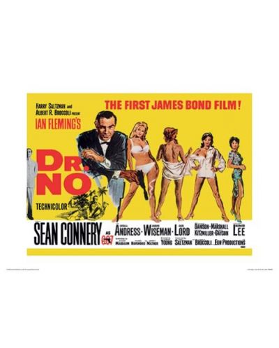 Арт принт Pyramid Movies: James Bond - Dr No Yellow - 1