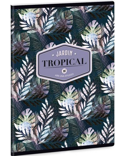 Ученическа тетрадка A5, 40 листа Ars Una Tropical - Palm Leaf