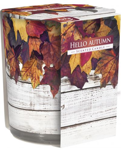 Ароматна свещ Bispol Aura - Hello Autumn, 120 g - 1