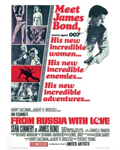 Арт принт Pyramid Movies: James Bond - From Russia With Love One-Sheet - 1