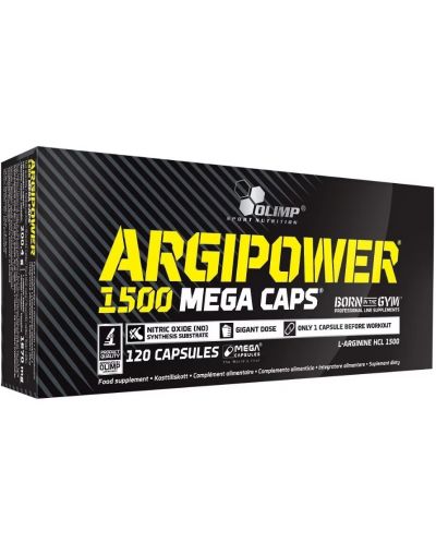 Argipower Mega Caps, 1500 mg, 120 капсули, Olimp - 1
