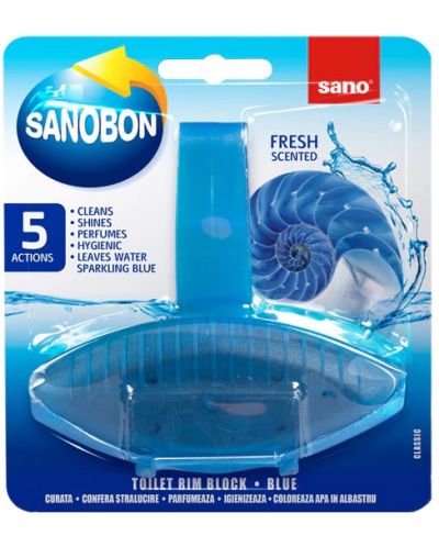 Ароматизатор за тоалетна Sano - WC Bon Blue, 55 g - 1