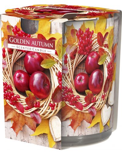 Ароматна свещ Bispol Aura - Golden Autumn, 120 g - 1